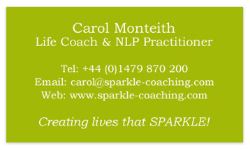 Sparkle Coaching Business Card - Back